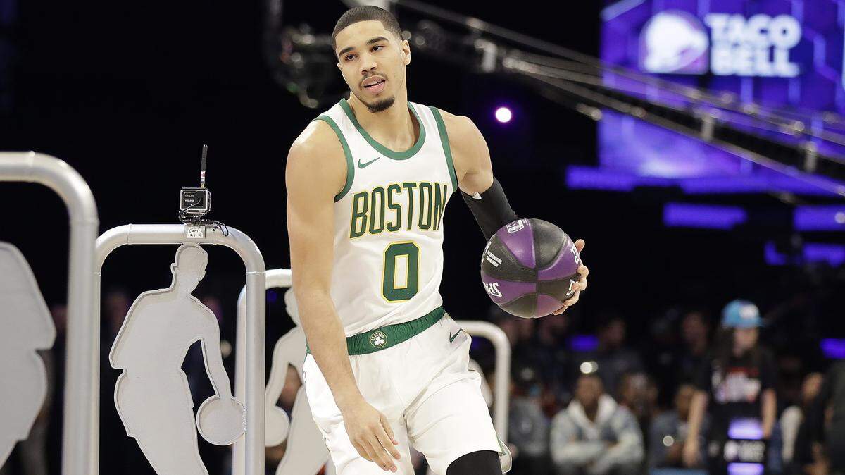 Boston Celtics Jayson Tatum needed a half-court shot to do it, but he won Saturday’s NBA Skills Competition at Spectrum Center.
