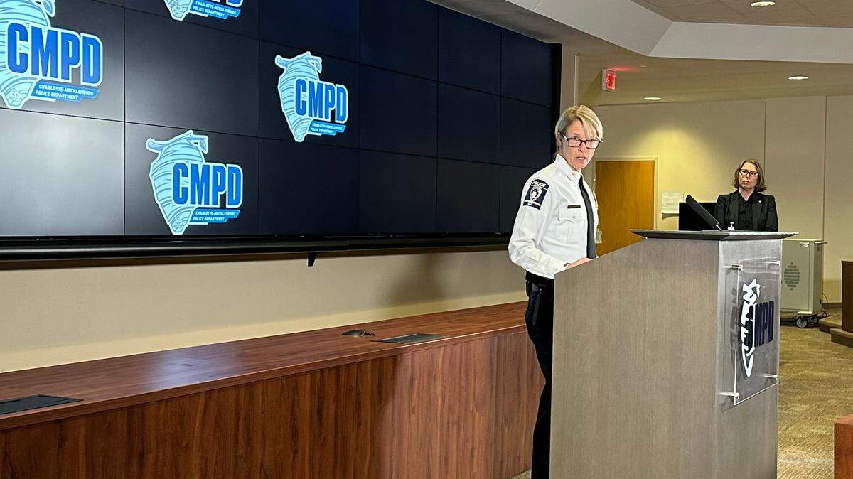 Deputy Police Chief Tonya Arrington of the Charlotte-Mecklenburg Police Department told reporters on Friday, May 31, 2024, that police confirmed there was only one shooter in the April 29 shootout on Galway Drive in which four officers were killed. Arrington spoke at CMPD headquarters in uptown.