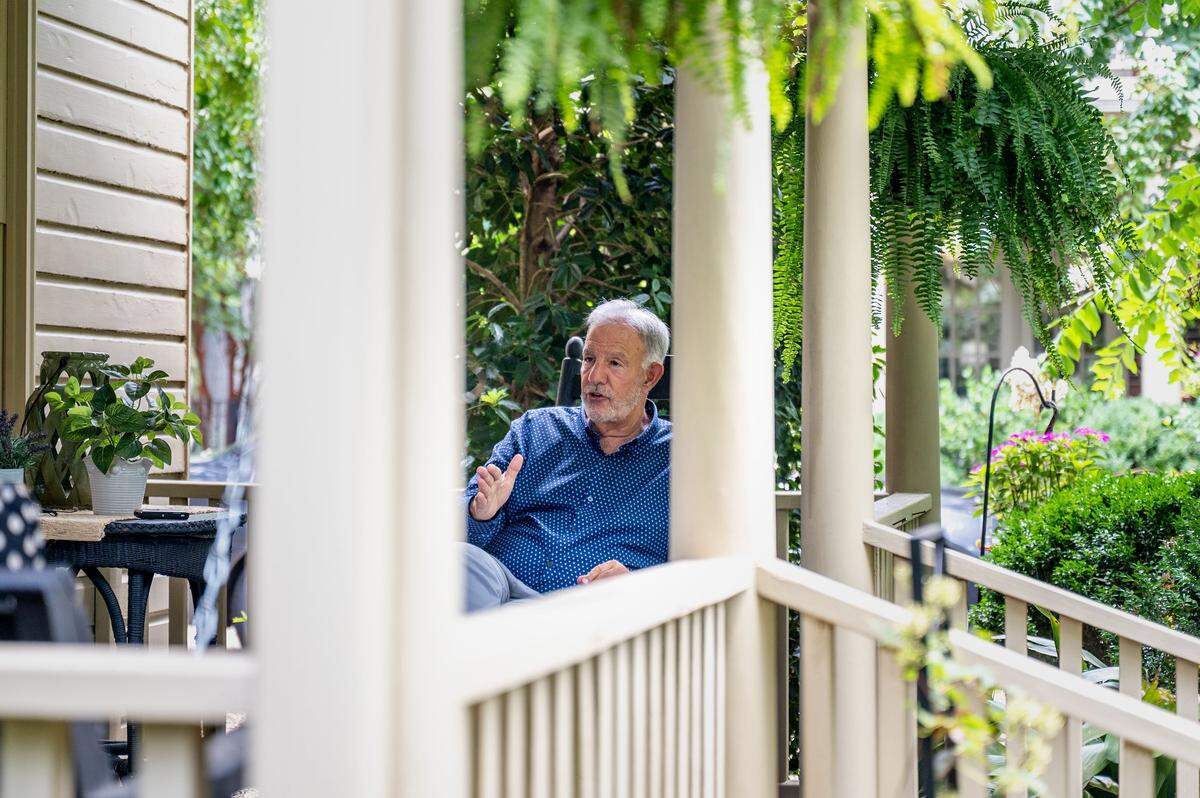 Larry Farber, retired entertainment booking agent, partner of Middle C Jazz Club and Music with Friends and Charlotte native, talks about his love for the Charlotte music scene, his experience booking musicians and his many business ventures at his home in Charlotte, NC, Friday, August 1, 2025.