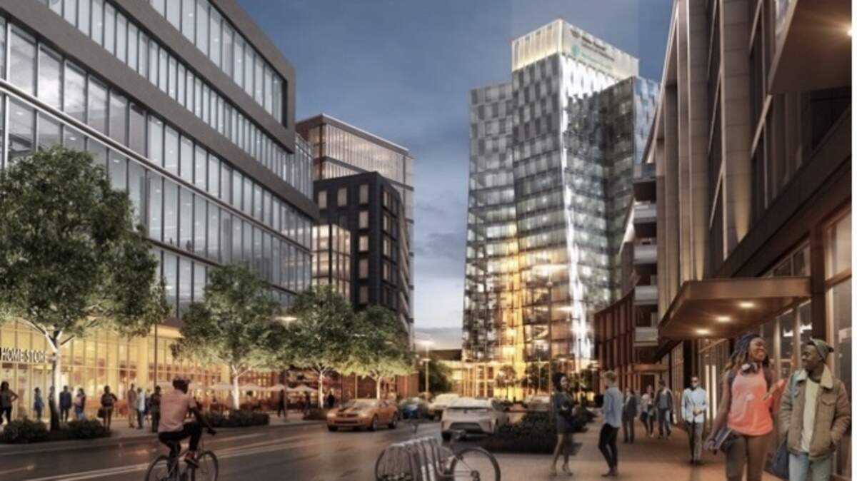 Atrium Health released renderings of its planned medical school and Innovation District. The district will be named The Pearl, a nod to the long-gone Brooklyn neighborhood and Pearl Street Park, Charlotte’s first Black park for residents.