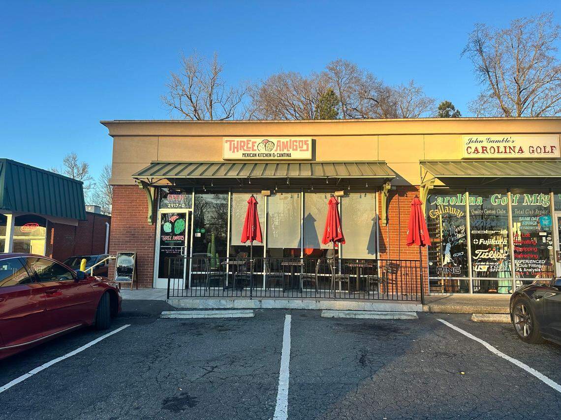 Three Amigos, located off of Central Avenue in Plaza Midwood, serves regional Mexican cuisine.