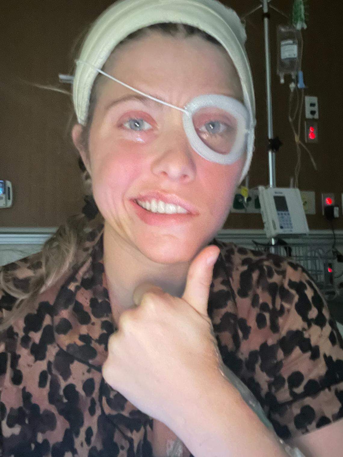 McKinnon Galloway also suffered from facial drooping after the 2022 brain surgery that made her completely deaf.