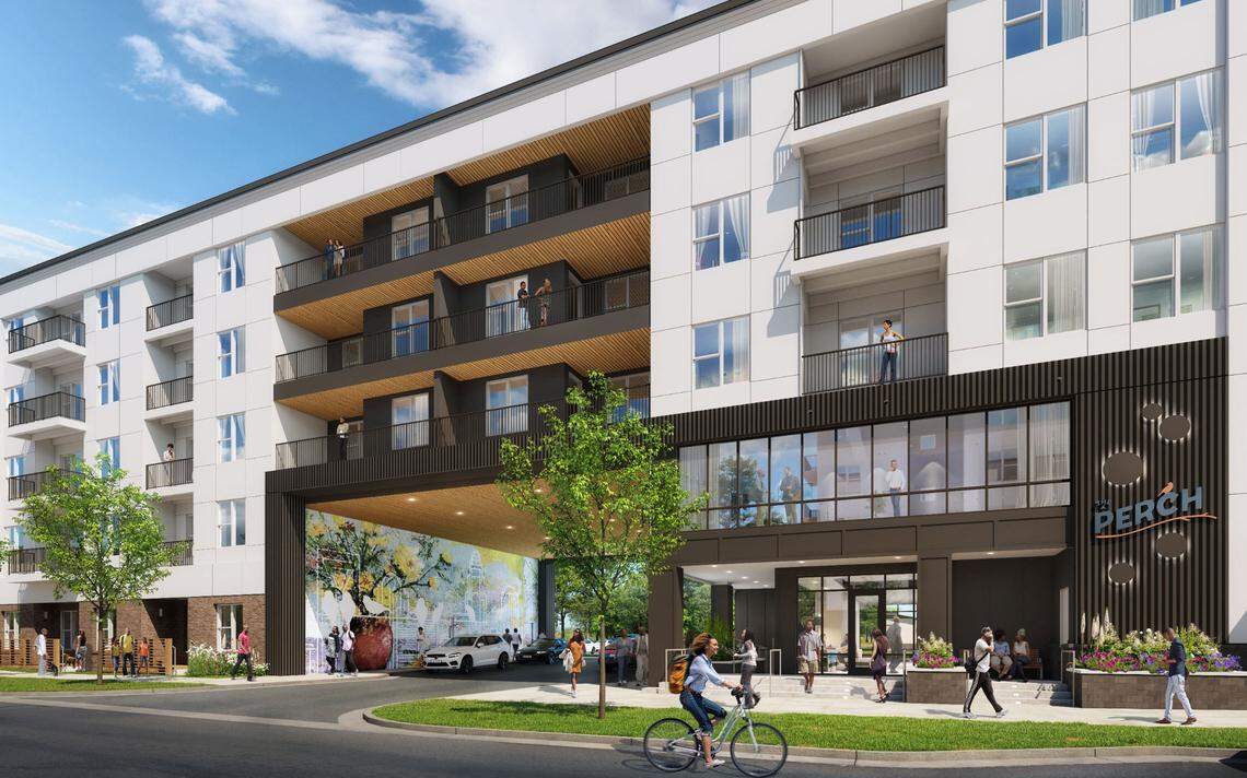 Construction is underway on The Perch, a 213-unit apartment building on Charlotte’s west side. Florida-based Ram Realty Advisors is leading the development.