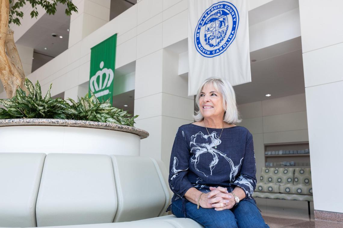 Mecklenburg County Manager Dena Diorio poses for a portrait at the Charlotte-Mecklenburg Government Center in Charlotte, N.C., on Friday, May 30, 2025.