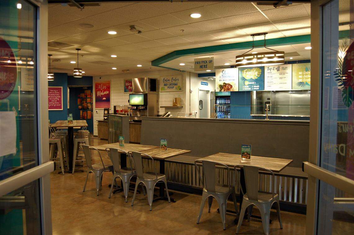 Opening a Mahana Fresh location during the COVID-19 pandemic has meant an empty dining room. But carryout, curbside pickup and delivery are available until North Carolina restaurants can reopen for dine-in service.