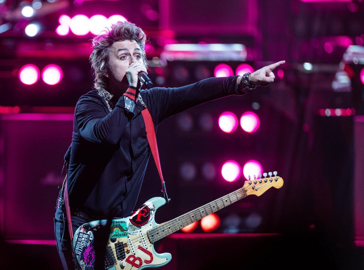 Green Day performs at the PNC Music Pavilion in Charlotte, N.C., on Monday, August 26, 2024.