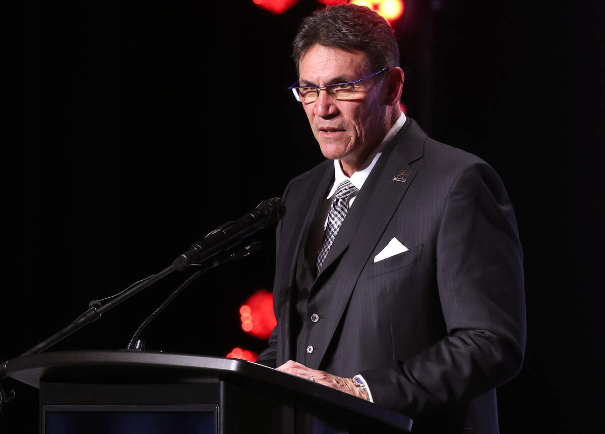 Former Carolina Panthers head coach Ron Rivera is the recipient of the Legends Award at the 2025 Bronko Nagurski Awards program in Charlotte, NC on Monday, December 8, 2025. The program was hosted by the Charlotte Touchdown Club.