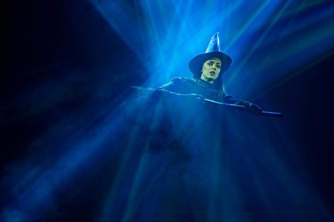 Talia Suskauer as Elphaba in the North American tour of “Wicked.”