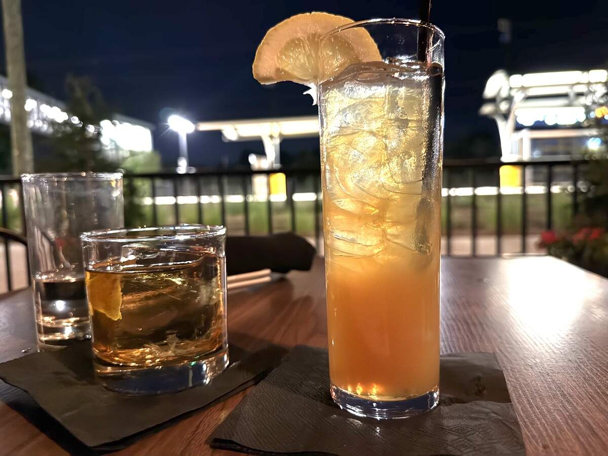Soul Gastrolounge’s old fashioned, left, and Lavender Fog: Tito’s vodka, Earl Grey tea, lavender syrup, lemon and soda water, with “soft floral aromatics layered with citrus brightness and gentle effervescence,” per the restaurant’s cocktail menu.