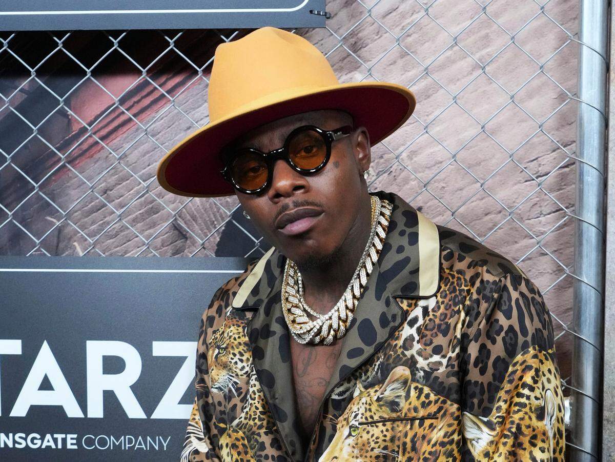Charlotte rapper DaBaby, shown in New York on July 15, held his annual Thanksgiving gift card giveaway this week at a Walmart in his hometown.