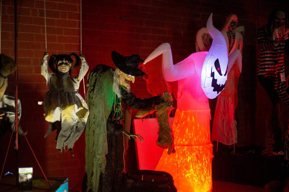 Morris Costumes on Oct. 14 has a variety of outdoor Halloween decorations that have seen an uptick in sales as people look for ways to safely celebrate the holiday in Charlotte.