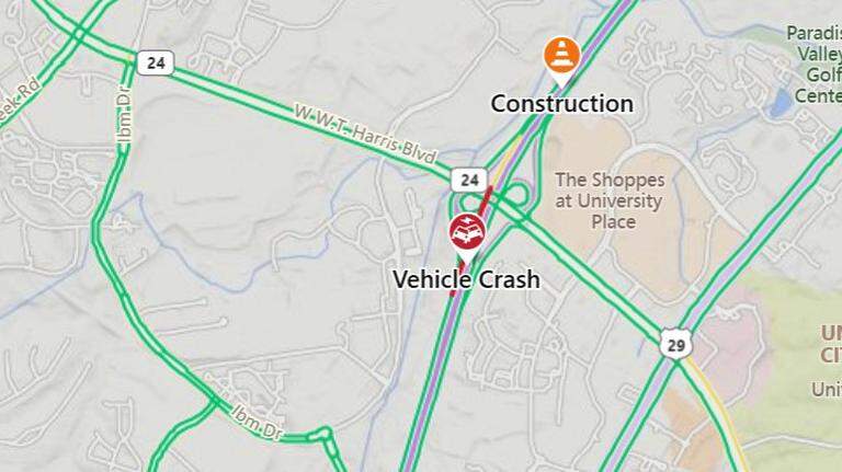 Crash closes Interstate 85 lanes in Charlotte for hours. ‘Traffic impact high.’