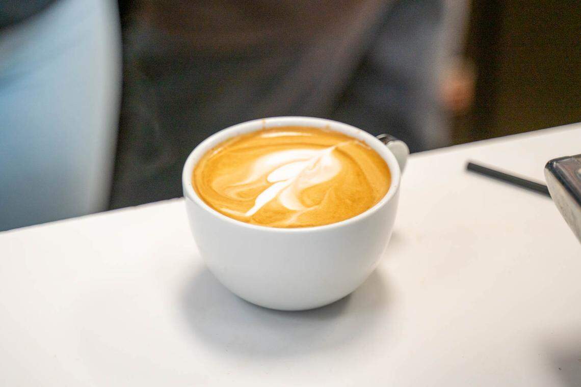 A latte at Bitty & Beau’s Coffee on Camden Road.
