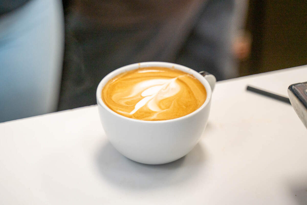A latte at Bitty & Beau’s Coffee on Camden Road.