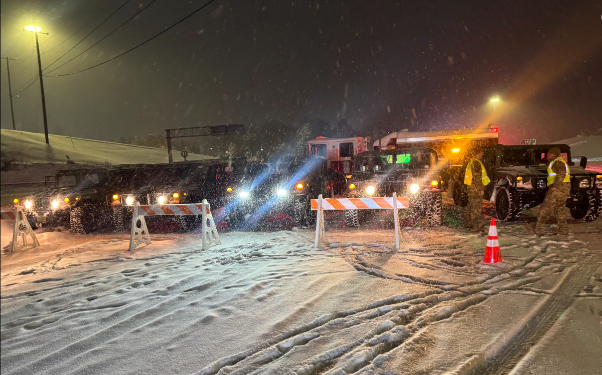 Northbound Interstate 85 has reopened in Cabarrus County after dozens of vehicles, including over two dozen tractor trailers, got stuck in the snow late Saturday, the NC State Highway Patrol reports. 