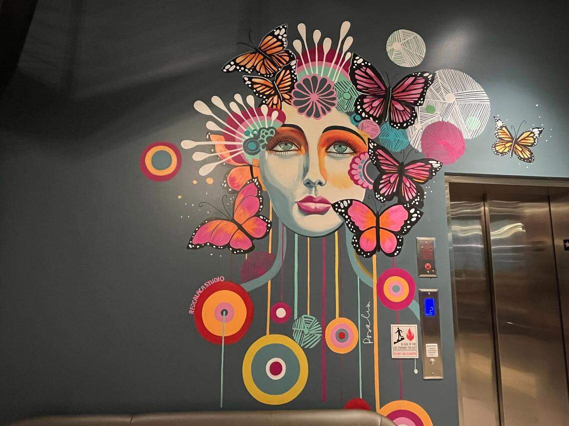 Murals throughout Monarch Market were created by Charlotte artist Rosalia Torres-Weiner.