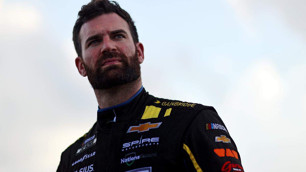 Aug 10, 2024; Richmond, Virginia, USA; NASCAR Cup Series driver Corey LaJoie (7) during practice and qualifying for the Cook Out 400 at Richmond Raceway. Mandatory Credit: Peter Casey-USA TODAY Sports
