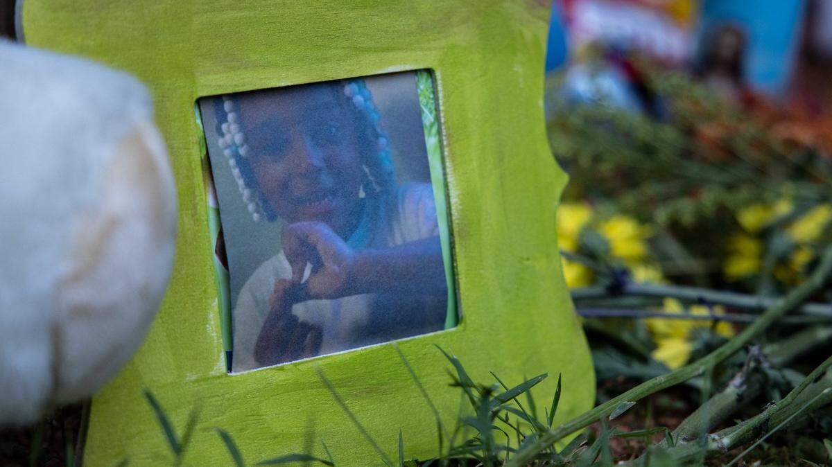 A memorial for the body of a 4 year old girl that was found at the 3700 block of Braden Drive in Charlotte, N.C., on Monday, May 24, 2021.