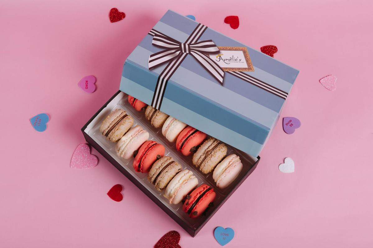 Amelie’s will offer specialty eclairs and other sweet Valentine-themed treats this month.