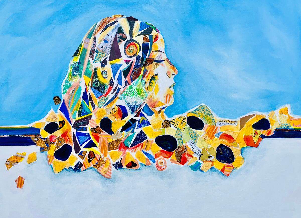 This work by Monique Luck is called “But she’s been with me ever since.”