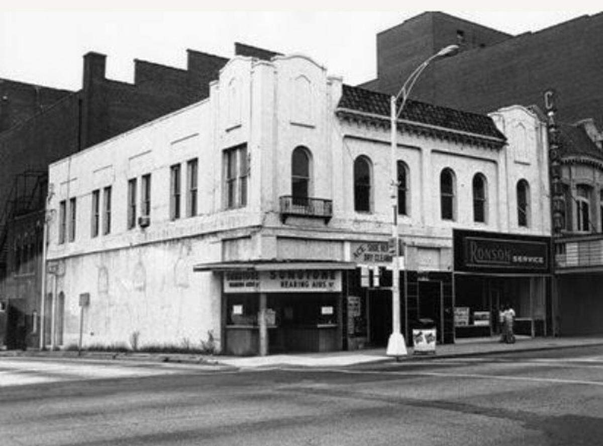 Carolina Theatre in the 1950s, looking across 6th and Tryon streets in uptown Charlotte.