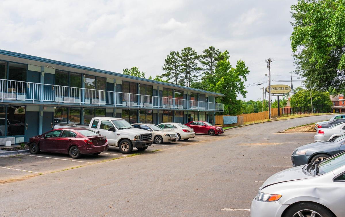 An outside view of the Lamplighter Inn on June 18, 2024. A company called 4C moved tenants into the hotel this year. But conditions are bad for the $975 monthly rent.