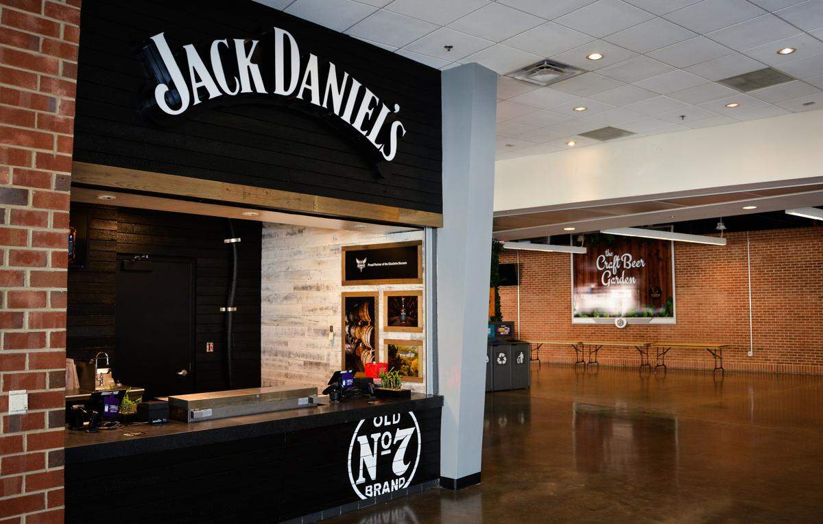 The new Jack Daniels-branded whiskey bar in the Spectrum Center