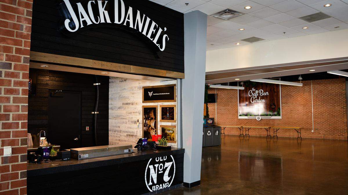 The new Jack Daniels-branded whiskey bar in the Spectrum Center