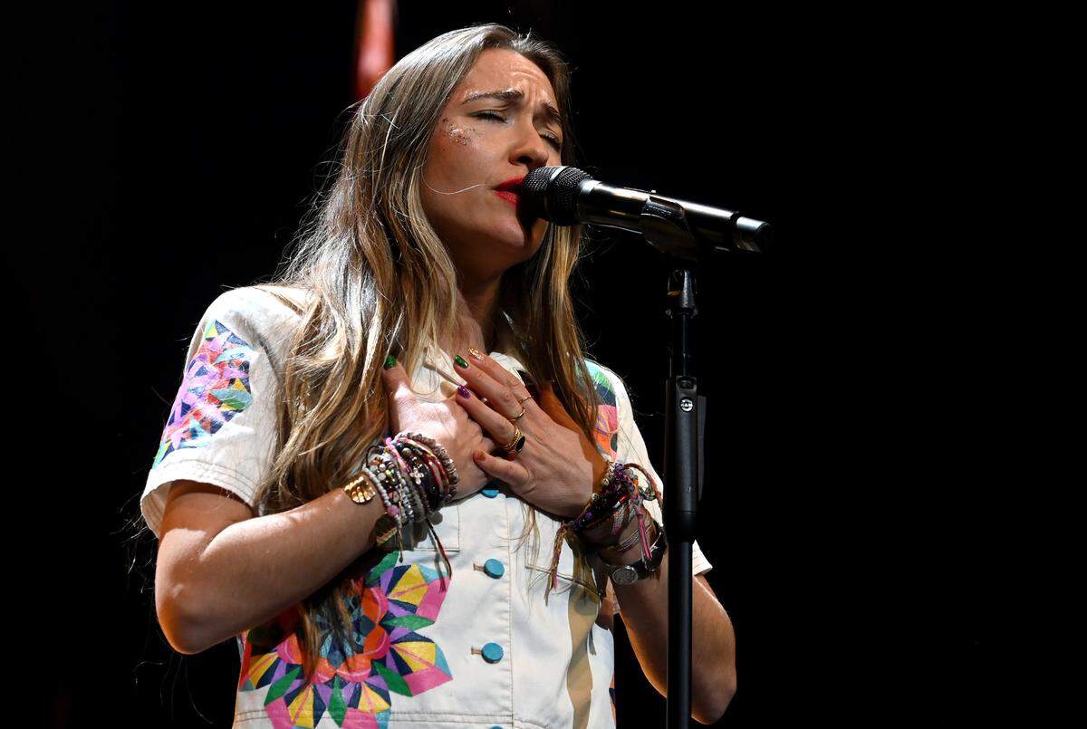 Contemporary Christian music singer Lauren Daigle, performs during her Kaleidoscope Tour at Spectrum Center in Charlotte, NC on Thursday, February 22, 2024.
