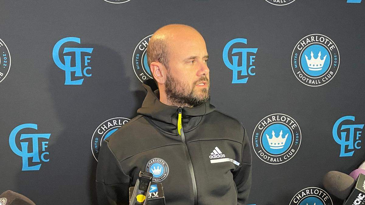 Charlotte FC head coach Miguel Ángel Ramírez discusses the team’s selections following the Major League Soccer expansion draft on Dec. 14, 2021.