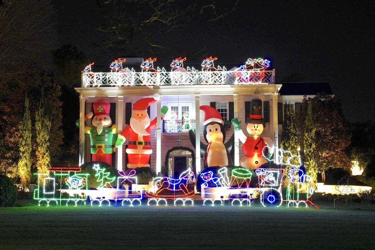 A home on Eastover Road decorated for the holidays.