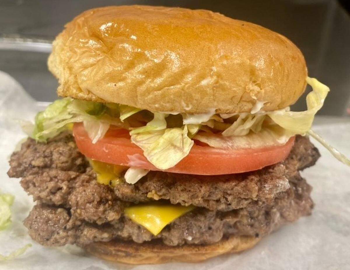 A double burger at Derita Dairy Bar.