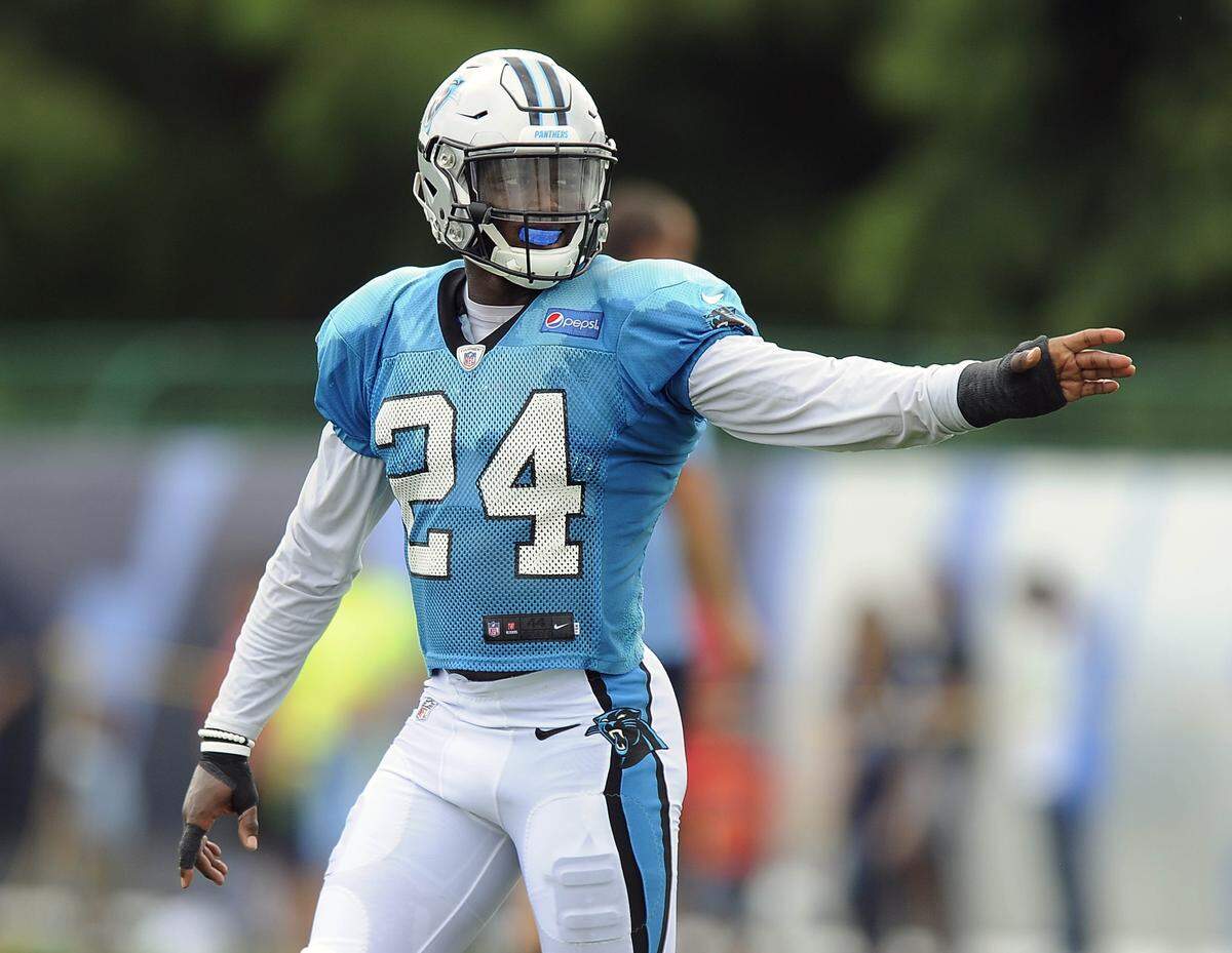 Carolina Panthers cornerback James Bradberry (24), after a rough 2017, will be part of a reconstituted secondary in 2018. He'll need to bounce back from his sophomore struggles.