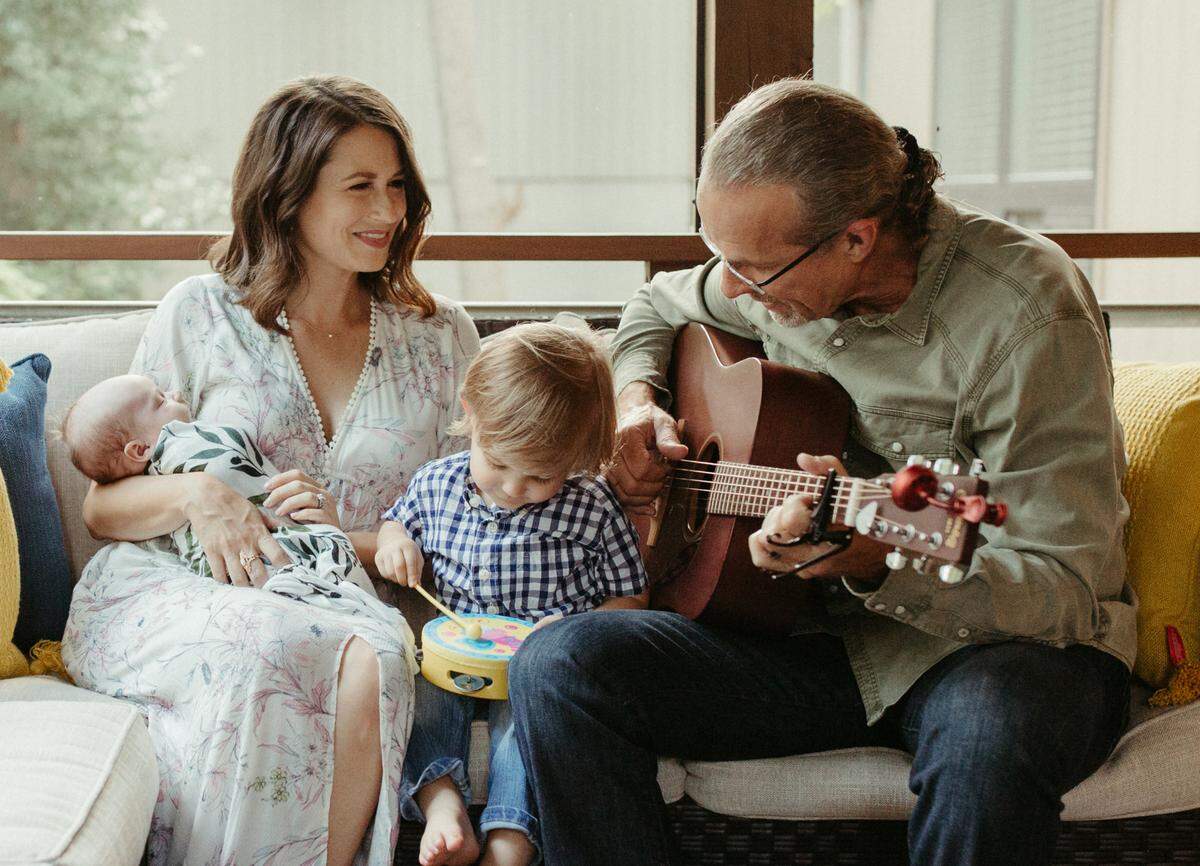 Kyle Petty with wife Morgan and sons Overton (2 years old) and Cotten (five months old) in 2020. Petty said he’s also added another boy into the world, Davant, to go along with his other three children: Adam, Austin and Mongomery Lee.