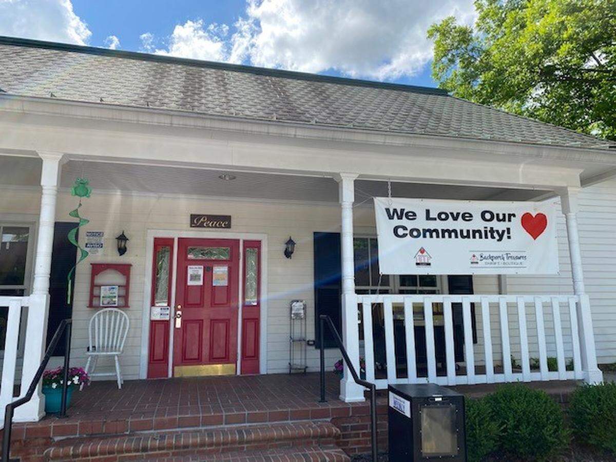 Matthews HELP Center & Backporch Treasures Thrift Shop at 119 N. Ames St., Matthews.