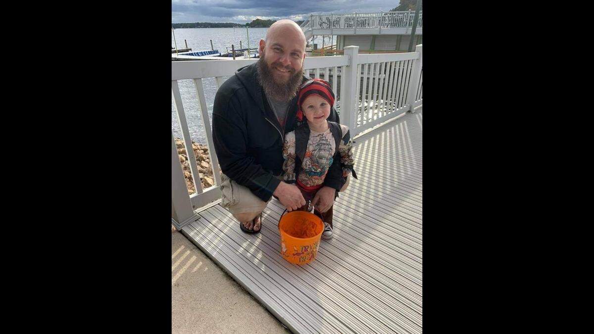 Mike Marlowe with his 5-year-old son, Bentley. The two were killed in an incident involving a drunk driver in Statesville, North Carolina on Monday, June 13.