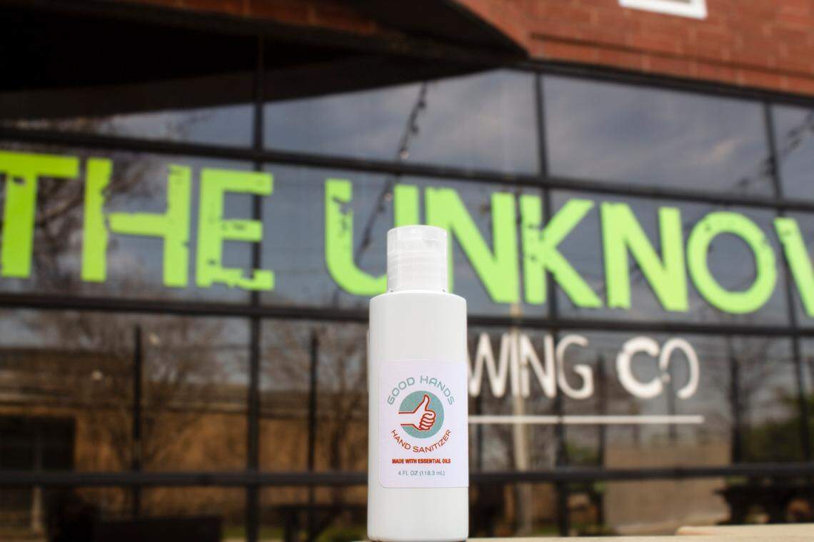 The Unknown Brewing Co. used its new distillery to make hand sanitizer.