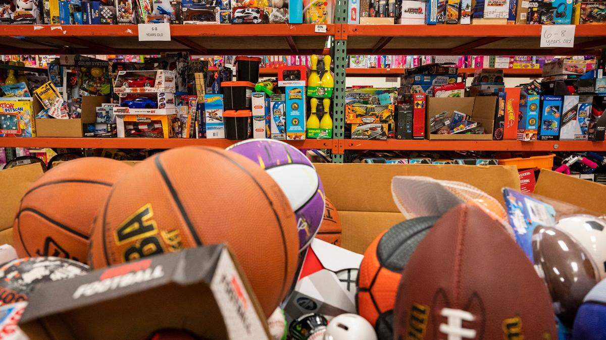 Toys fill shelves of the space in Pineville used by the Salvation Army of Greater Charlotte for requests for its angel tree program. Over 7,300 children and seniors will receive gifts through the program.