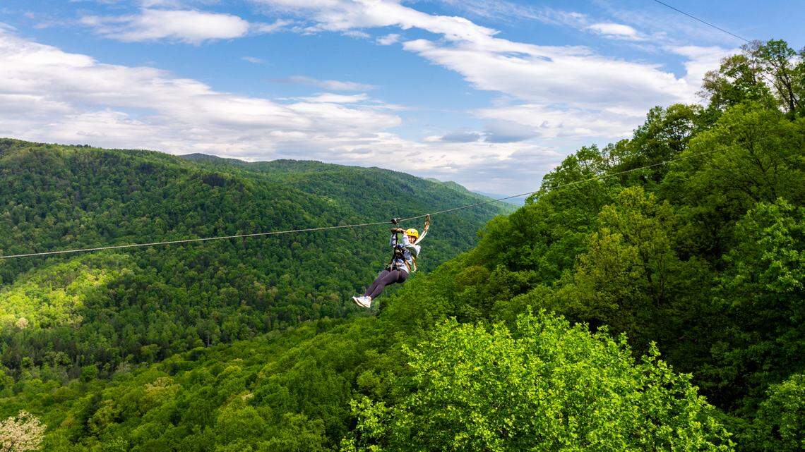 The Gorge Zipline, which is open year-round, has 11 ziplines spanning 1.25 miles.
