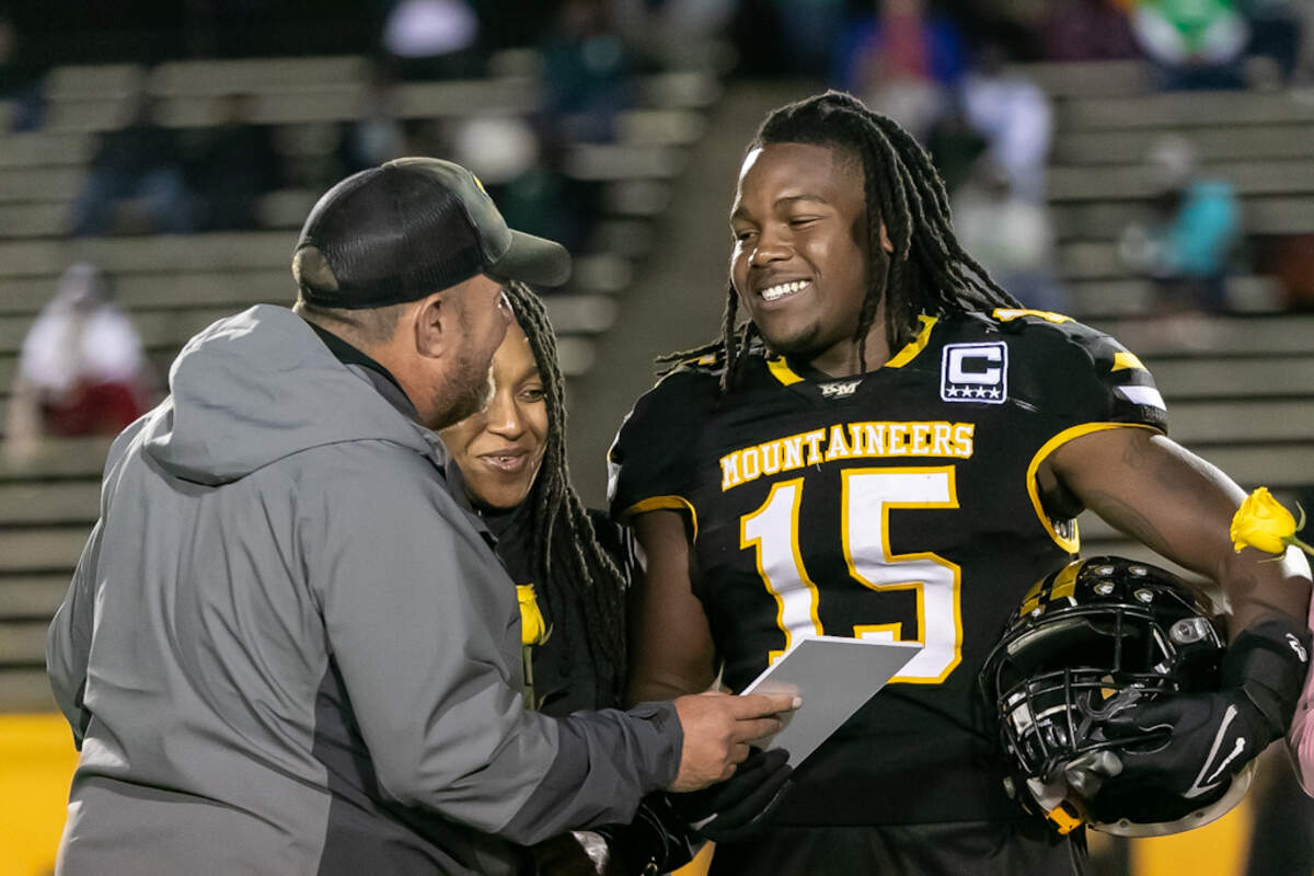 Kings Mountain head coach Greg Lloyd honored star AJ Richardson on Senior night Friday