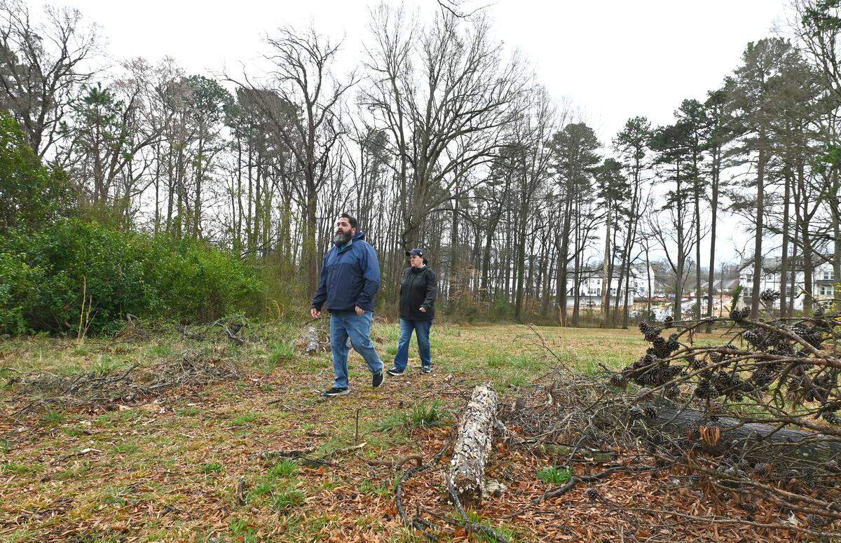 Joseph Margolis, left and Marion McMahon, right, are big advocates for the neighborhood of Derita. The community located north of Charlotte, NC is seeing an increase in residential growth. Margolis and McMahon would like to see the 1.4 acre parcel at 5334 University City Blvd. kept for green space. It is unclear what the city intends to do.