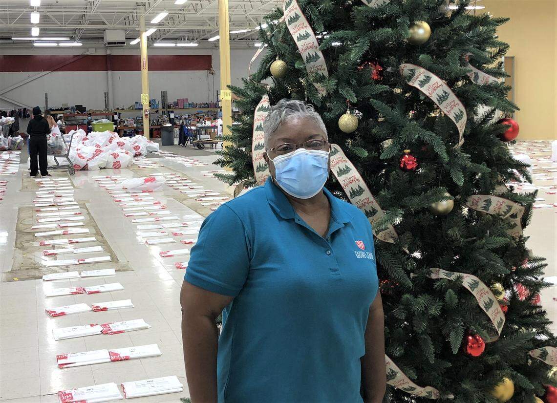 Patricia Williams volunteers for the Salvation Army’s angel tree program, which once helped her. ‘It brings my heart joy.’