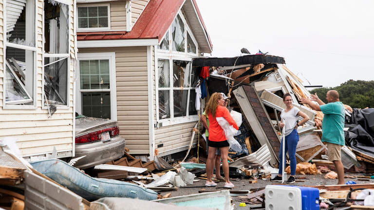 Hurricane Dorian weakens to Category 1 storm as it whips North Carolina coast