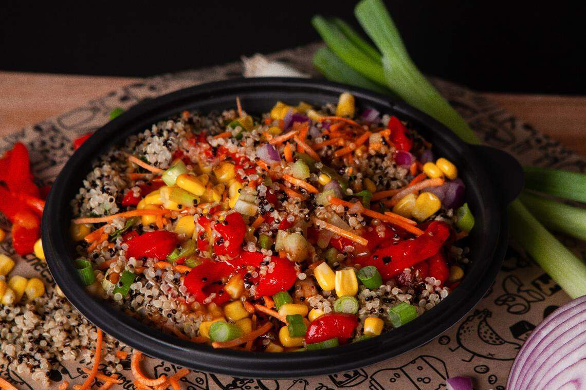 Build your own veggie bowl from I Heart Mac & Cheese.