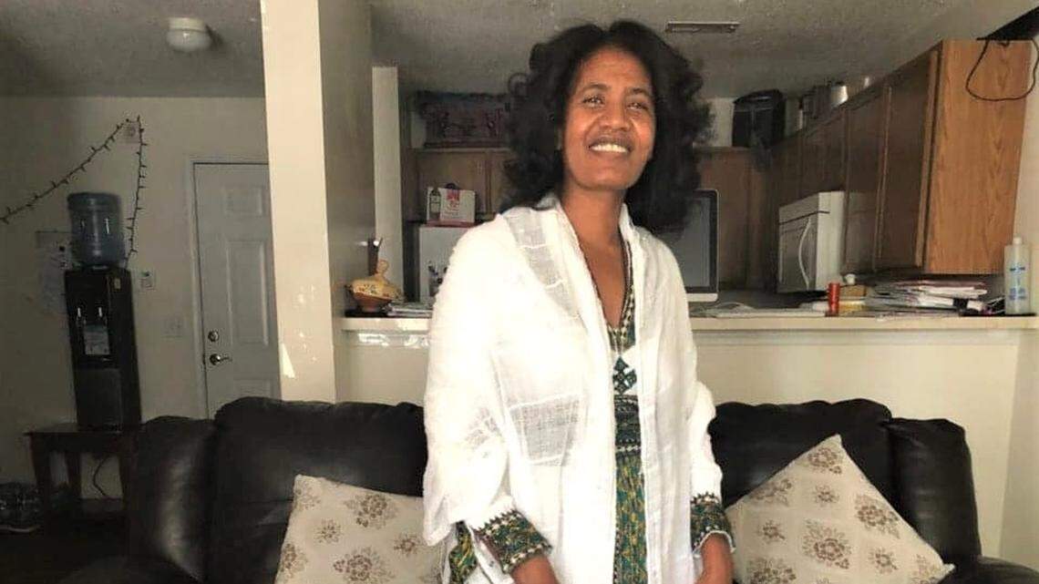 Jitu Debbo in her first apartment in Winston-Salem after arriving as a refugee in 2018. Debbo, an Ethiopian refugee, has been trying to bring her two young daughters to the US but so far she has been unable to conquer a broken US immigration system.