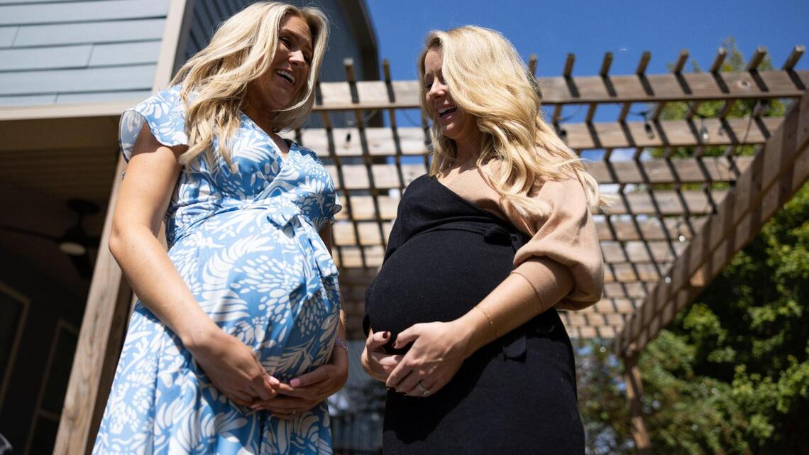 Something in the air? Two WCCB-TV meteorologists have babies due just one week apart.