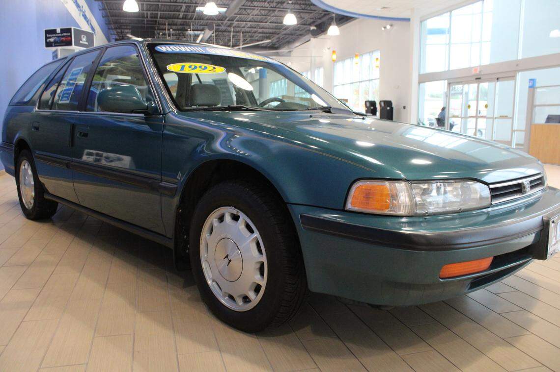 Walter Keller, 70, traded in his 1992 Honda Accord EX Wagon in 2017 to McKenney-Salinas Honda in Gastonia. The car is now displayed in the dealership’s lobby.