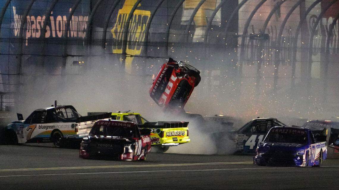 Truck Series results at Daytona: Nick Sanchez opens 2024 NASCAR season with wreck-filled win