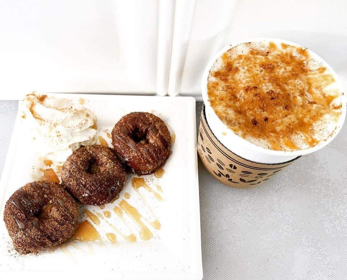Pumpkin Spice Doughnuts pair well with Pumpkin Spice Lattes and Donut I love you.