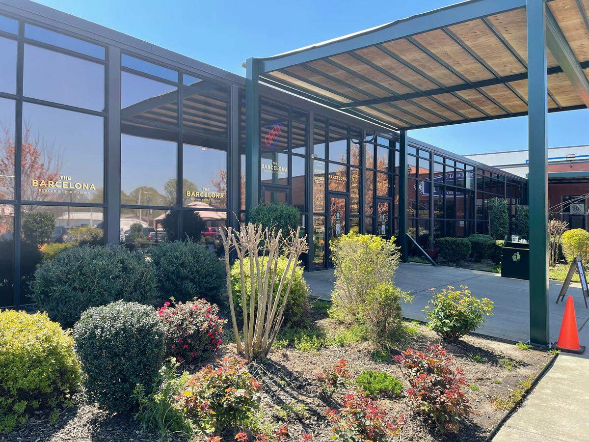 The Barcelona Burger & Beer Garden is at Merino Mill in Mooresville.